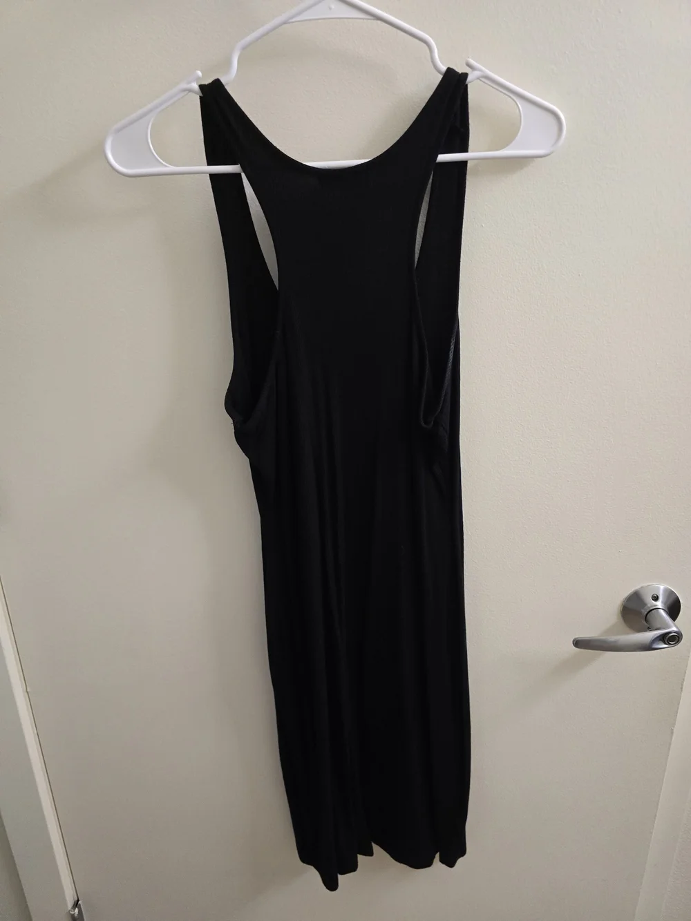 Basic Black Racerback Tank Dress - Picture 2 of 4